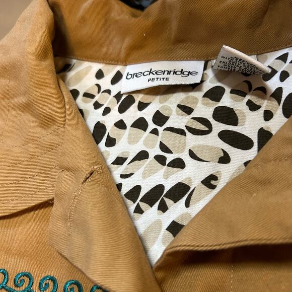 Vintage Embroidered Jacket Size Large Button Up Collared Sequins Boho Art Safari - Picture 3 of 6